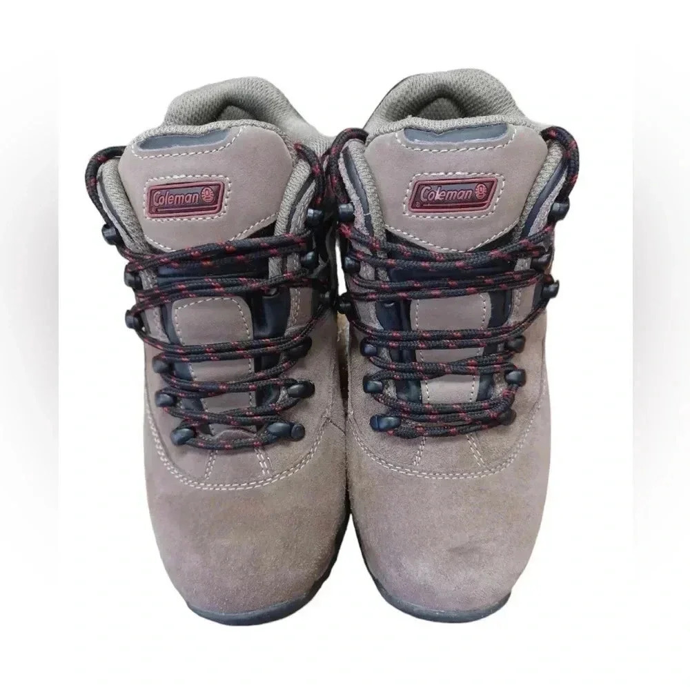 Coleman Tan Suede Lace Up Hiking Boots Size 6 - Picture 5 of 9